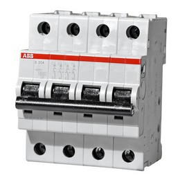 S204 Автоматический выключатель 4P 10A (B) 6kA