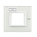 Рамка, White Glass (2+2 модуля), прямоугольная форма, горизонтальная (HA4802M2HVBB)