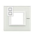 Рамка, White Glass (2+2 модуля), прямоугольная форма, вертикальная (HA4802M2VBB)