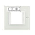 Рамка, White Glass (2+2+2 модуля), прямоугольная форма, горизонтальная (HA4802M3HVBB)
