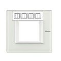 Рамка, White Glass (2+2+2+2 модуля), прямоугольная форма, горизонтальная (HA4802M4HVBB)