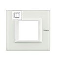 Рамка, White Glass (2 модуля), прямоугольная форма (HA4802VBB)