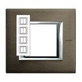 Рамка, Бронза (2+2+2+2 модуля), прямоугольная форма, вертикальная (HA4802/4BR)
