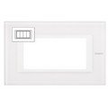 Рамка, White Glass (4 модуля), прямоугольная форма (HA4804VBB)