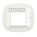 Рамка, Corian white (2+2+2+2 модуля), форма эллипс (HB4802M4CGW)