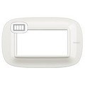 Рамка, Axolute white (4 модуля), форма эллипс (HB4804HD)