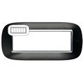 Рамка, Темный металлик (6 модуля), форма эллипс (HB4806XS)