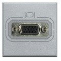 Розетка видео, HD15, 2 модуля, цвет алюминий (HC4282)
