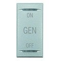Клавиша "ON-OFF-GEN", 2 функции, 1 модуль, цвет алюминий (HC4911AF)