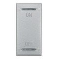 Клавиша "ON-OFF", 2 функции, 1 модуль, цвет алюминий (HC4911AG)