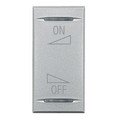 Клавиша "РЕГУЛИРОВКА и ON-OFF", 2 функции, 1 модуль, цвет алюминий (HC4911AI)