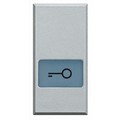 Клавиша с подсвечиваемым символом "КЛЮЧ", 1 модуль, цвет алюминий (HC4921LF)