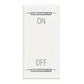Клавиша "ON-OFF", 2 функции, 1 модуль, цвет белый (HD4911AG)
