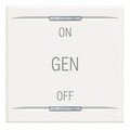Клавиша "ON-OFF-GEN", 2 функции, 2 модуля, цвет белый (HD4911M2AF)