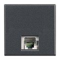 Телефонная розетка, RJ-11, кабель кат. 3, тип коннектора К10, 2 модуля, цвет антрацит (HS4258/11D)