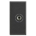 Розетка аудио, Jack 3,5мм, 1 модуль, цвет антрацит (HS4280)